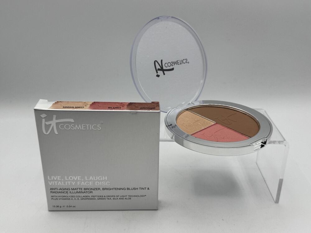 IT Cosmetics Live, Love, Laugh Vitality Face Disc Anti-Aging 0.54 oz Blush NIB